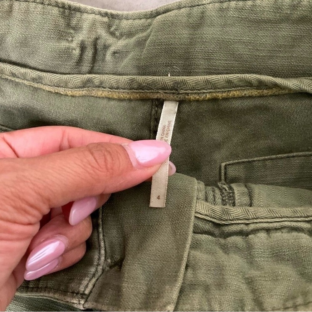 Free People Raw & Patched Standoff Short Size 4 Olive Green - Picture 6 of 6